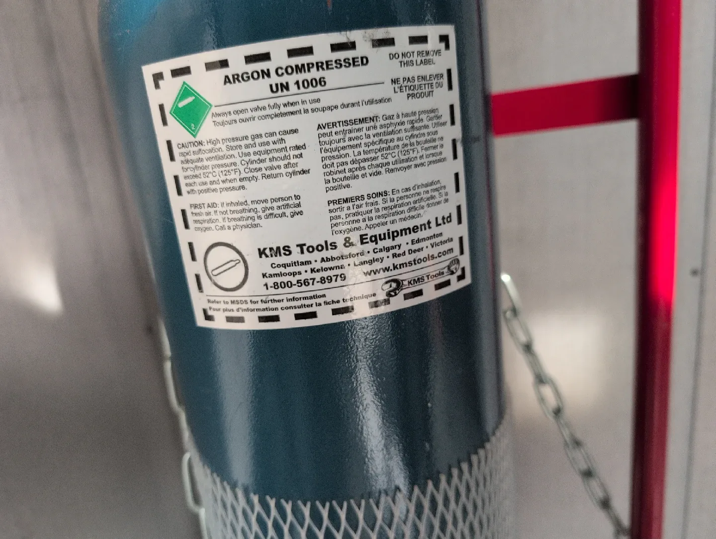 Argon Compressed Gas Cylinder image indicator(2)