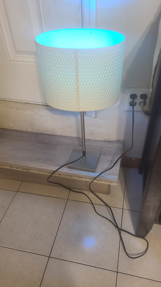 Table Lamp with White Shade