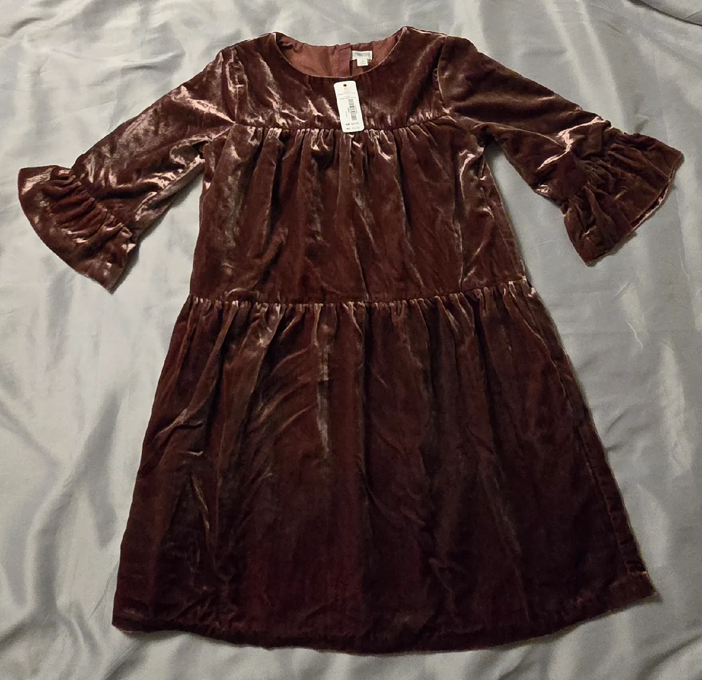 NEW! Girls Gymboree Brown Velvet Dress - Size 10 Youth thumbnail