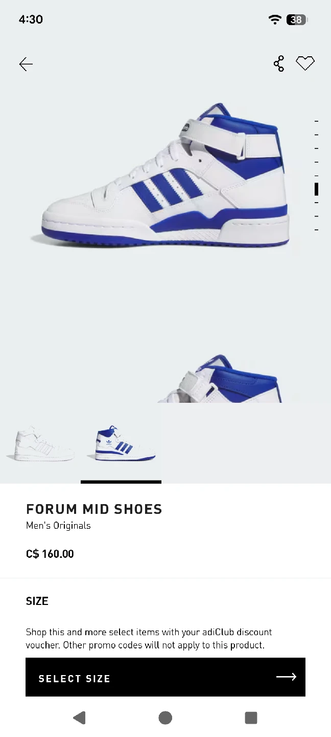 65% OFF Adidas Forum Mid sneakers White blue NEW