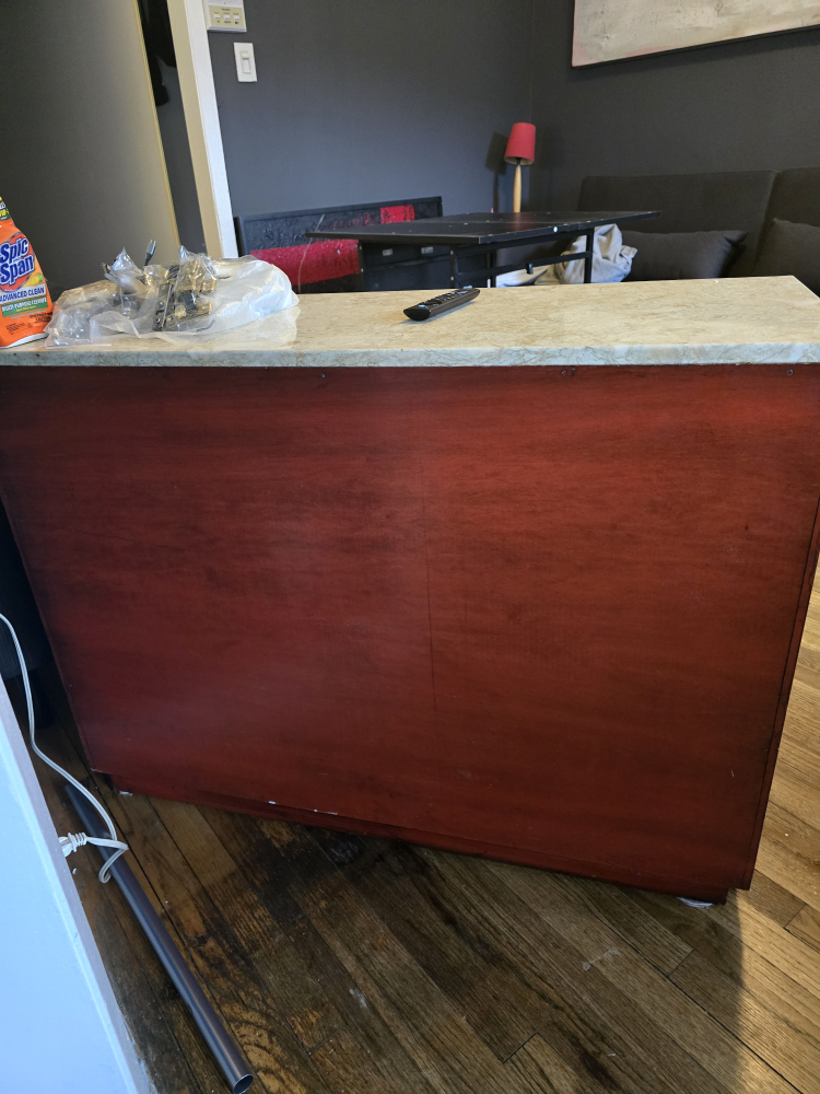 Red and Gold Accent Cabinet - photo 3