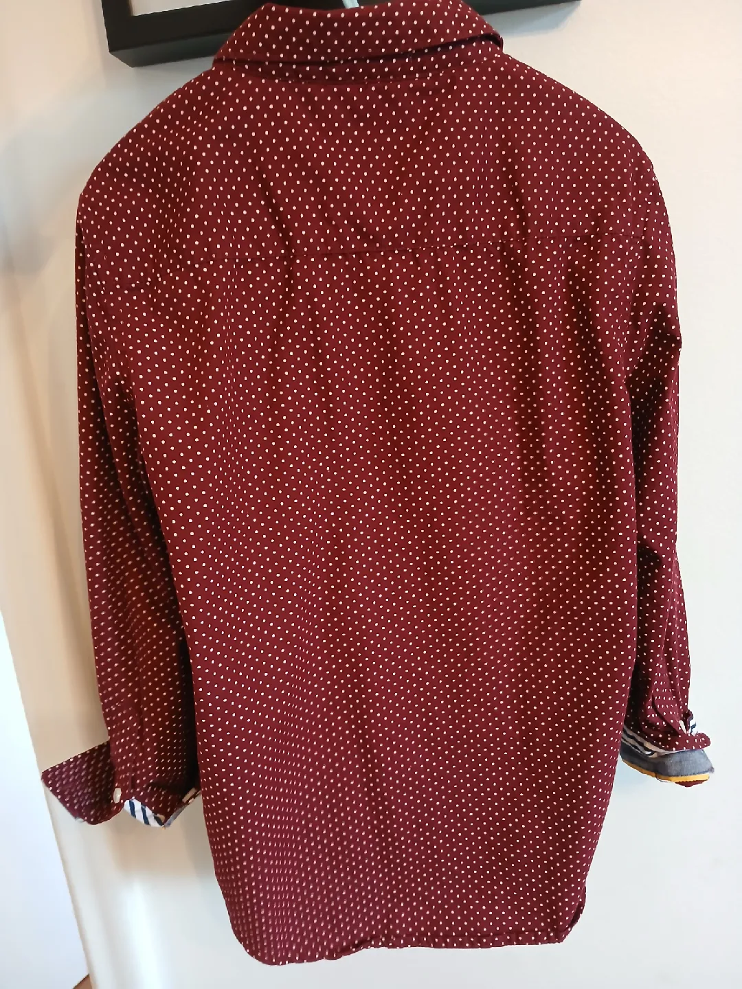 🧡Cactus Boys Burgundy Polka Dot Shirt - Size 7 image indicator(4)