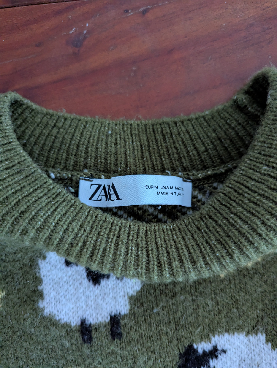 Zara Sheep Print Sweater - Size M - photo 3