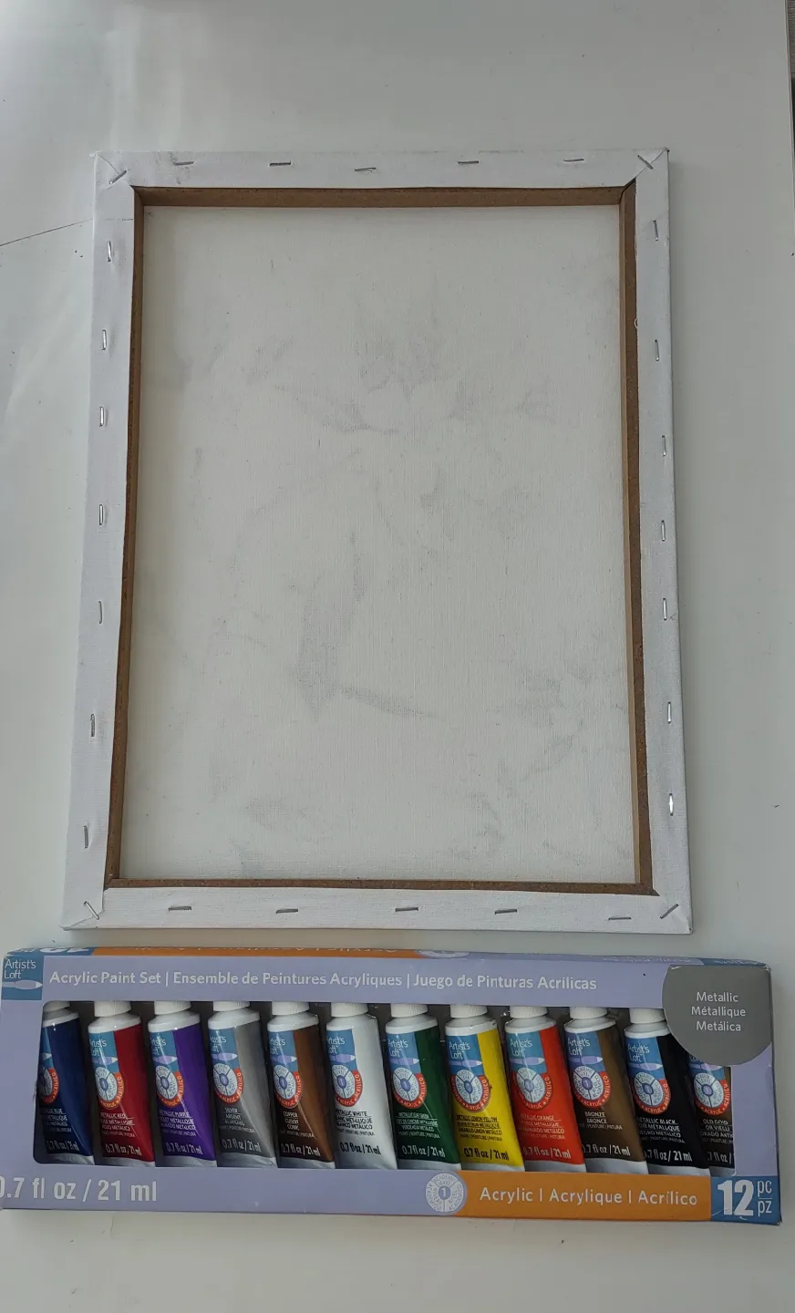 Artist's Loft Metallic Acrylic Paint Set + Canvas (retail $30) image indicator(3)