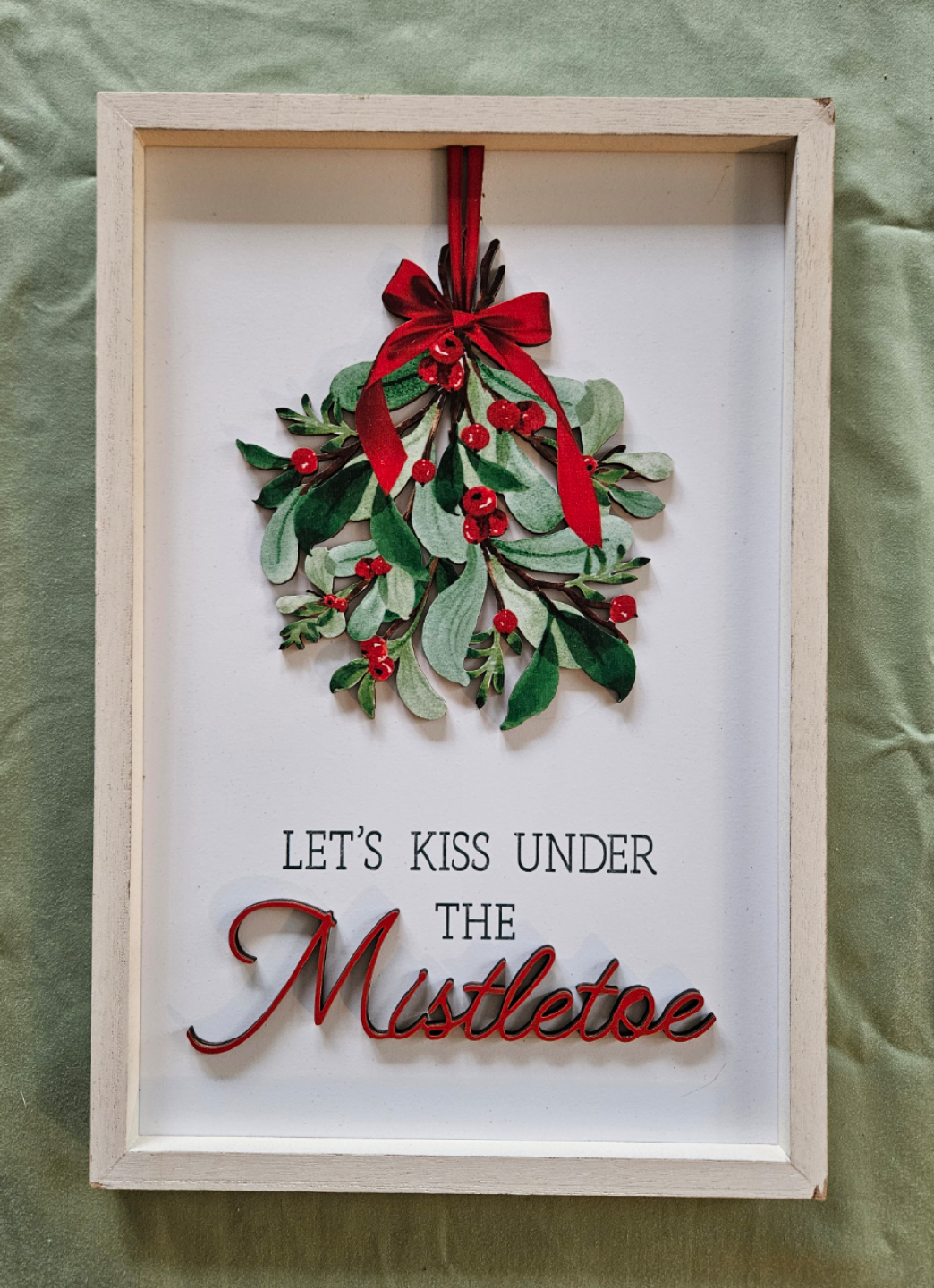 NEW Let's Kiss Under the Mistletoe Ashland Christmas Wall Decor