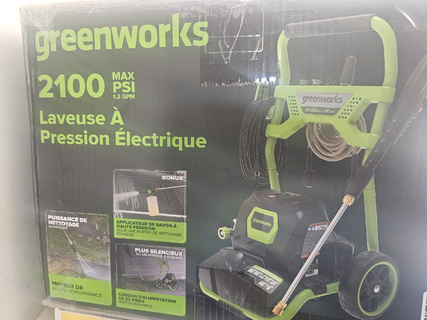 Greenworks 2100 PSI Electric Pressure Washer - New - photo 3