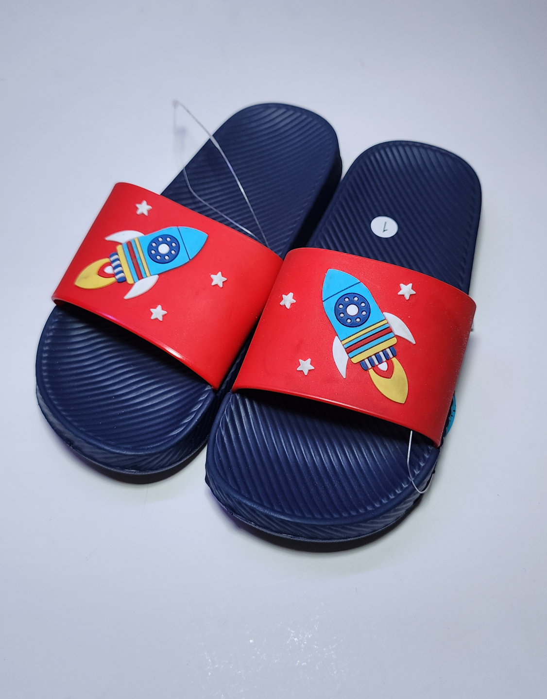 Kids Unisex Red Rocket Star Slide Size 1-big Kid(Eu 33