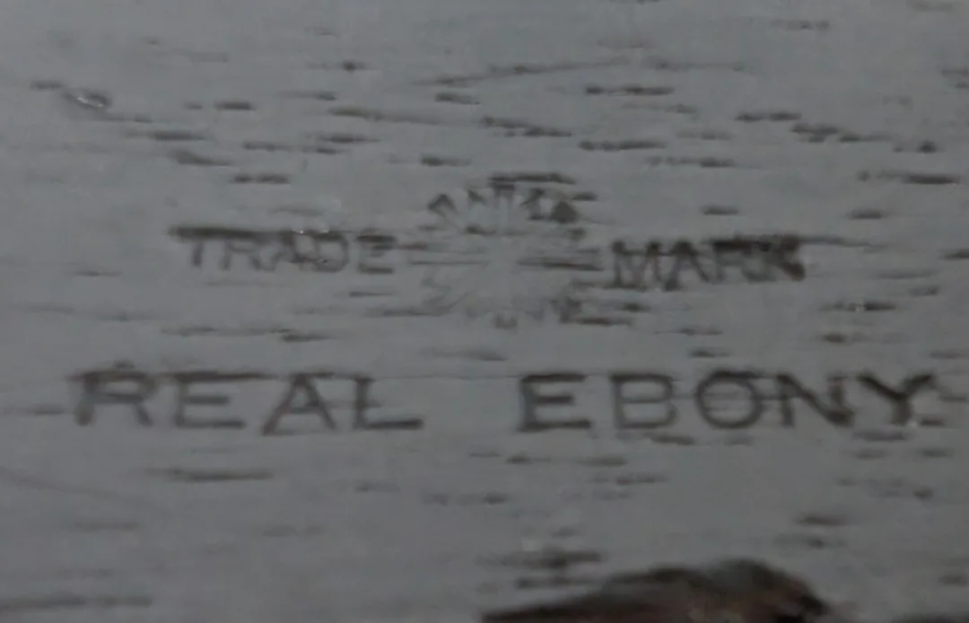 Genuine Ebony Clothes Brush ~ Art Nouveau Sterling Silver Crest image indicator(8)