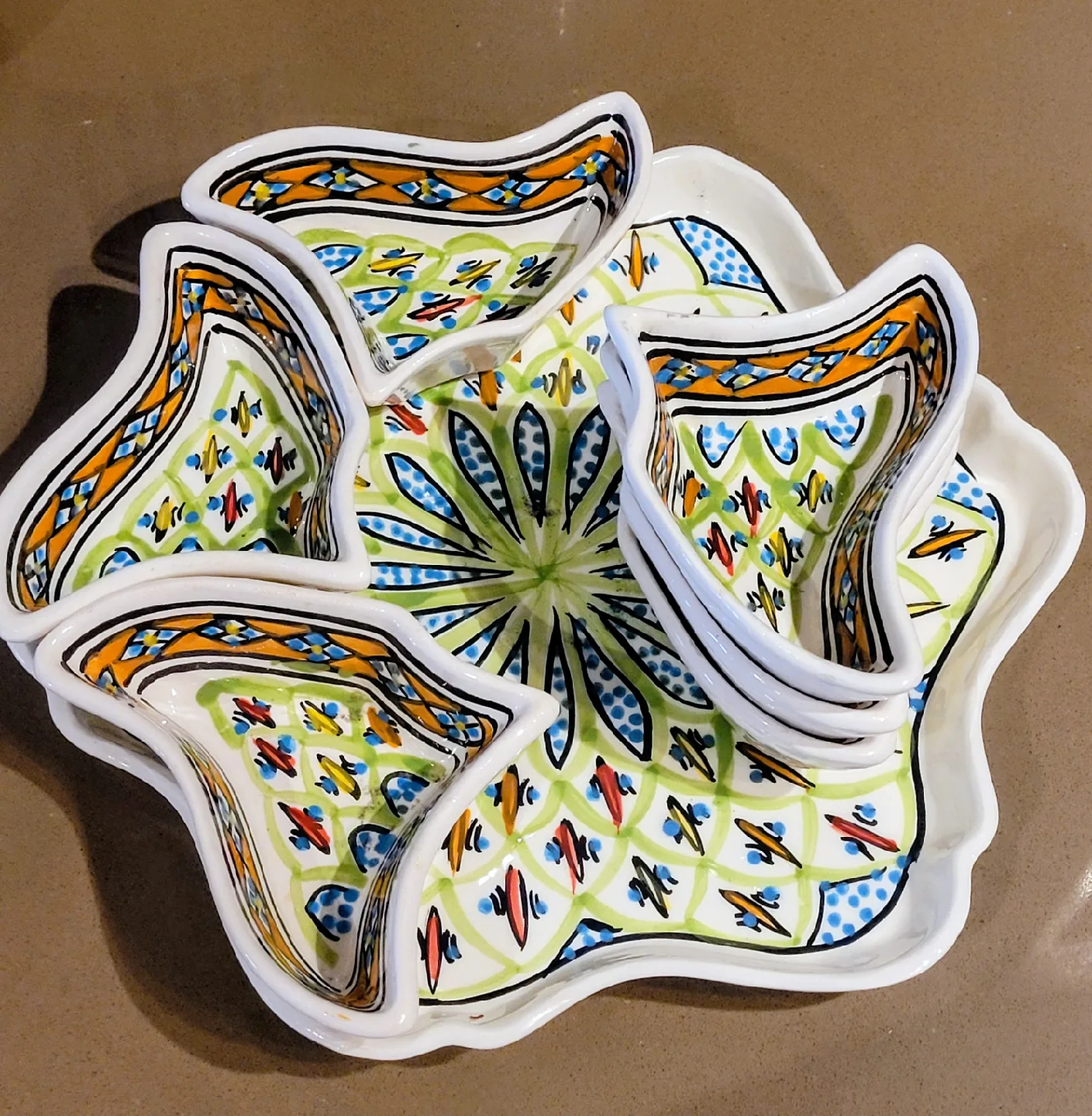 NEW! Beautiful Turkish Hand-Painted Ceramic Serving Dishes image indicator(2)