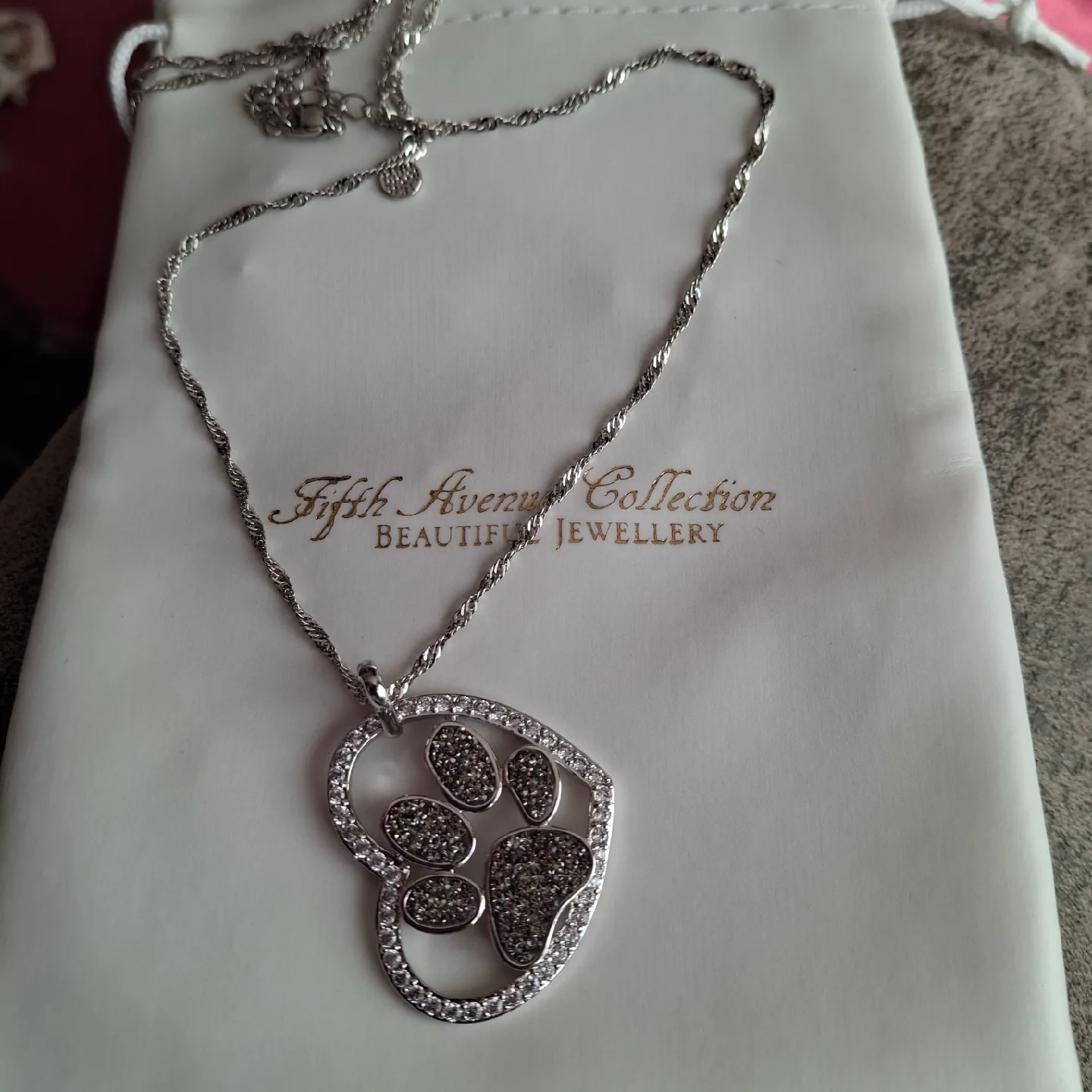 Fifth Avenue Collection Paw Print Necklace image indicator(3)