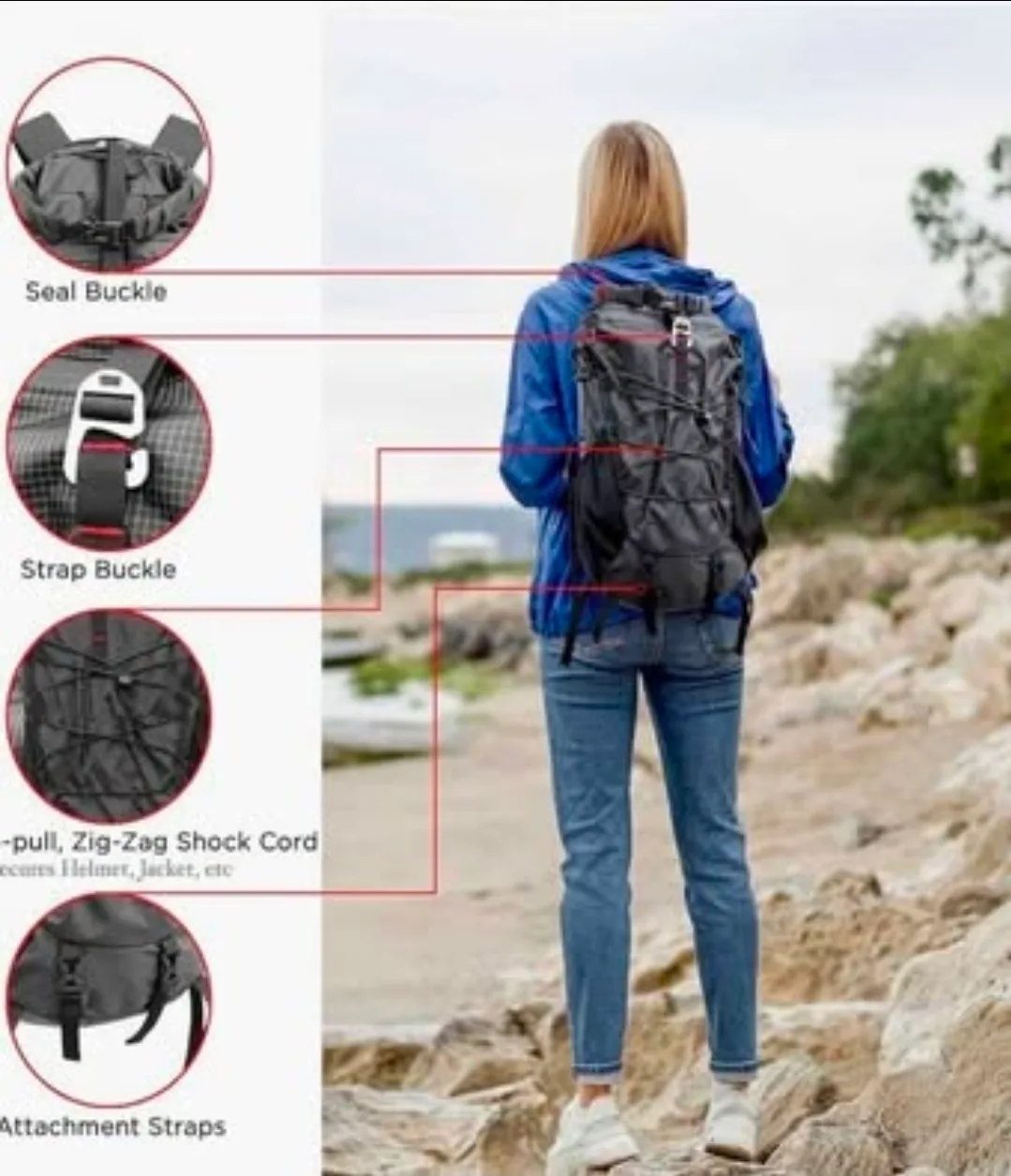 Hiking Backpack with Waterproof Zipper image indicator(3)