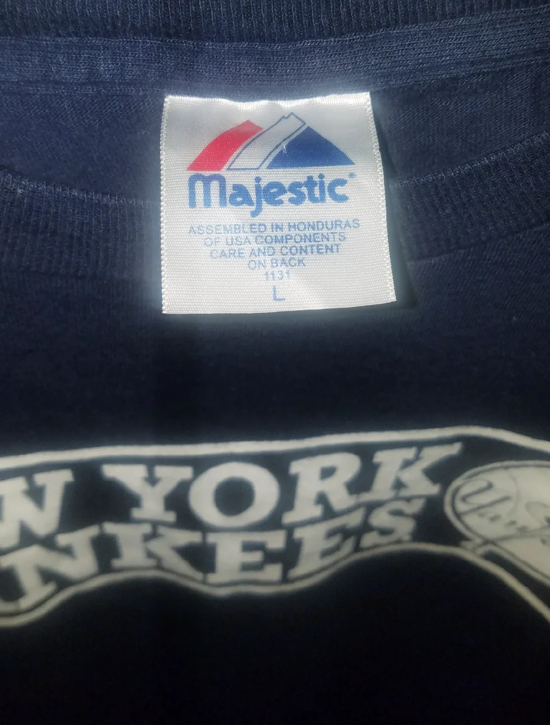 Navy Blue New York Yankees T Shirt Ladies / Youth Size L image indicator(3)