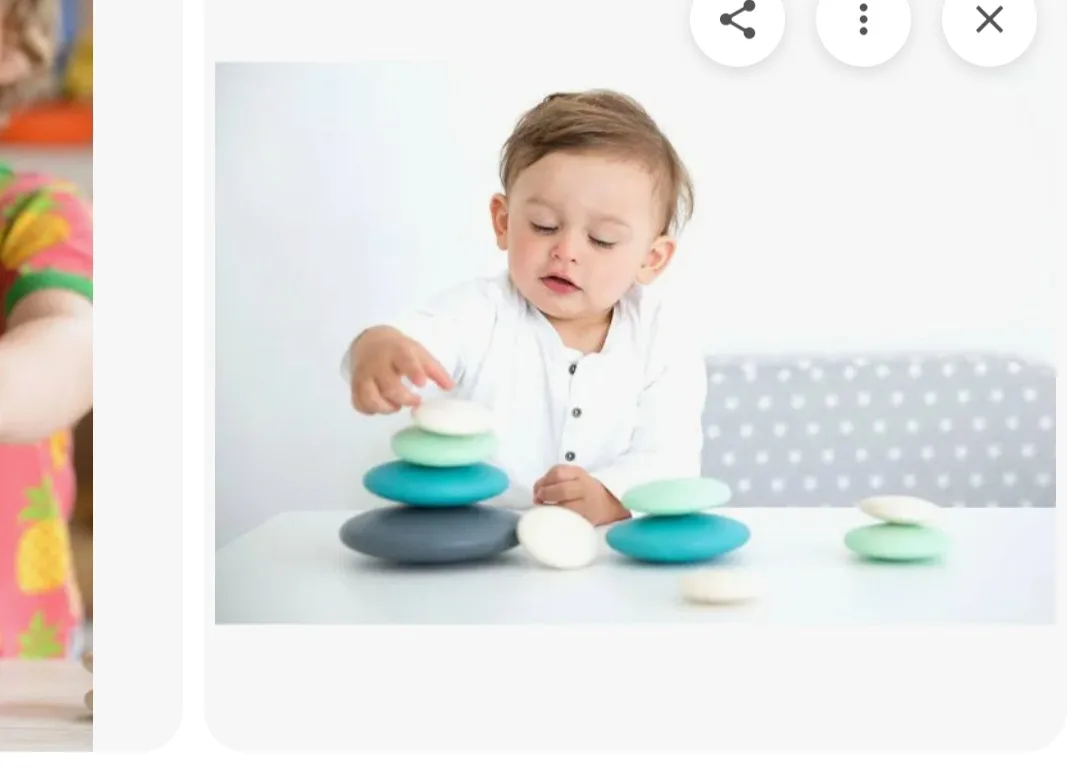 Bajo Stacking Pebbles Wooden Toy image indicator(3)