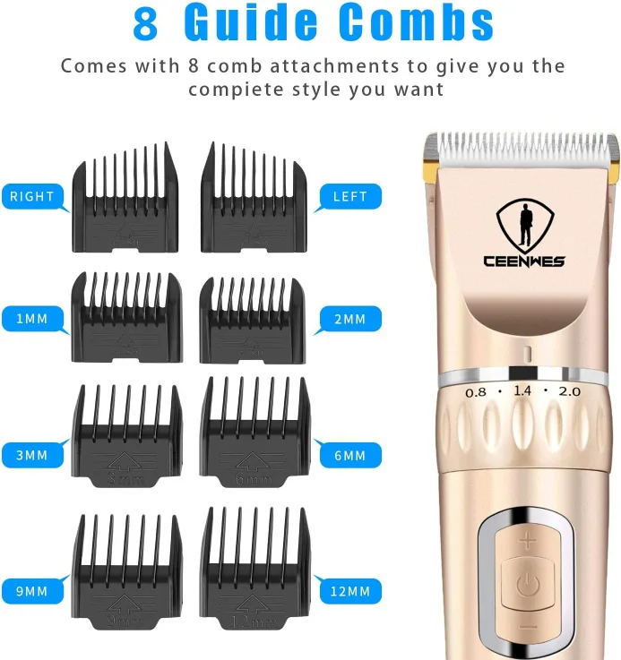 Ceenwes Hair Clippers 3-Speed Cordless Heavy Duty Clippers image indicator(5)