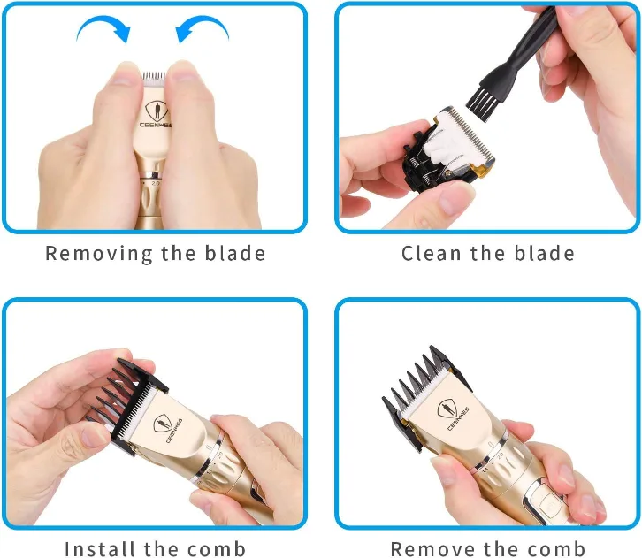 Ceenwes Hair Clippers 3-Speed Cordless Heavy Duty Clippers image indicator(6)