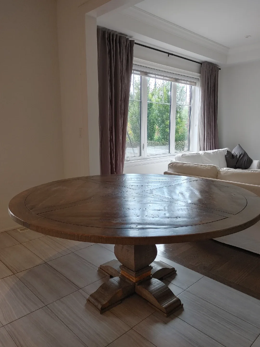 Round Wooden Dining Table ( 6ft in Diameter) image indicator(3)