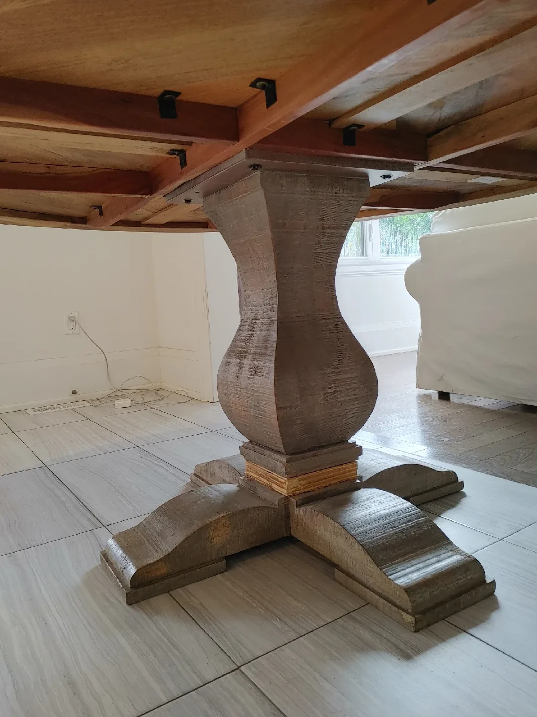 Round Wooden Dining Table ( 6ft in Diameter) image indicator(6)