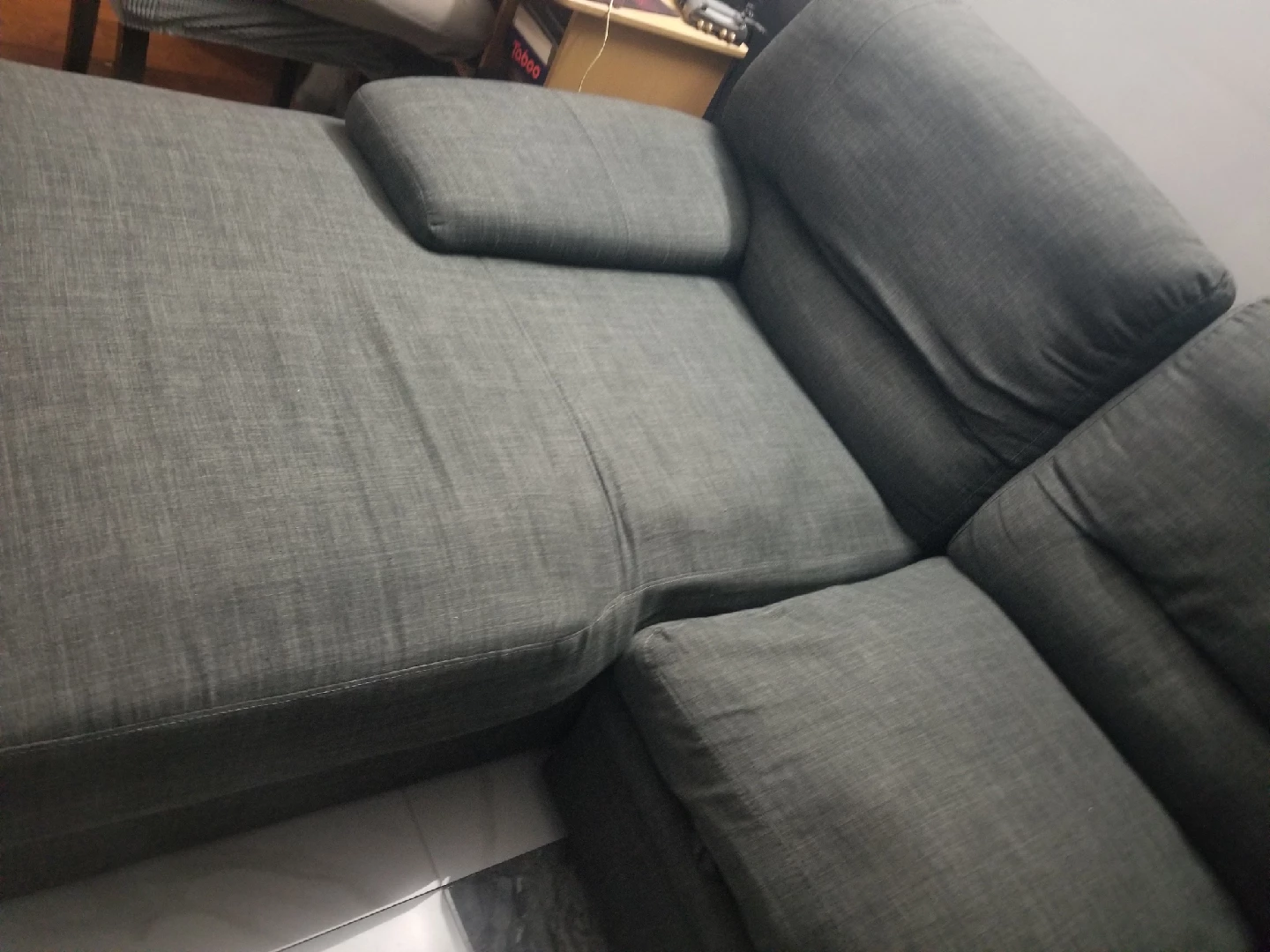 Grey Fabric Sofa Sectional With Storage - photo 5