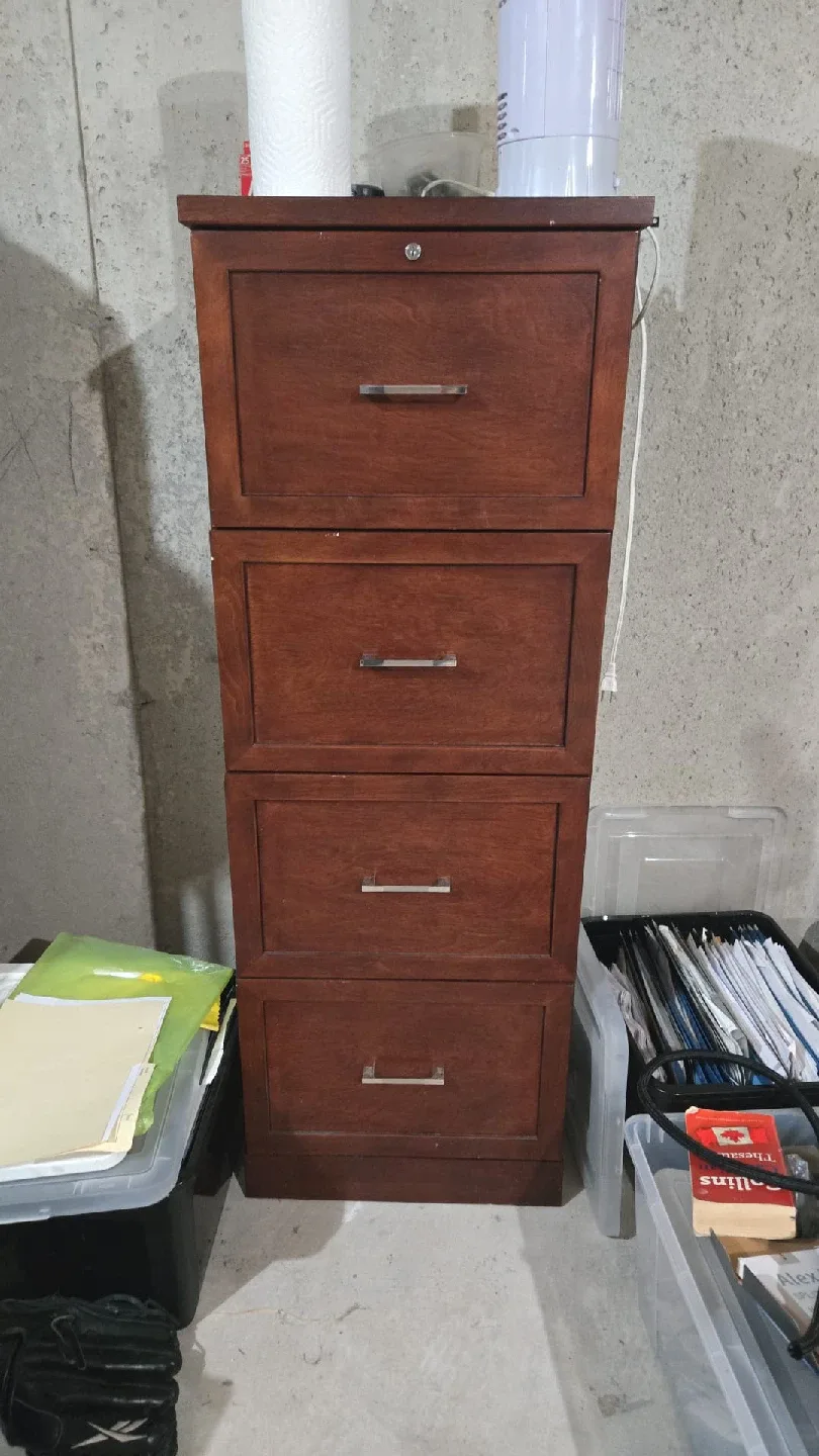Wood Filing Cabinet - 4 Drawers