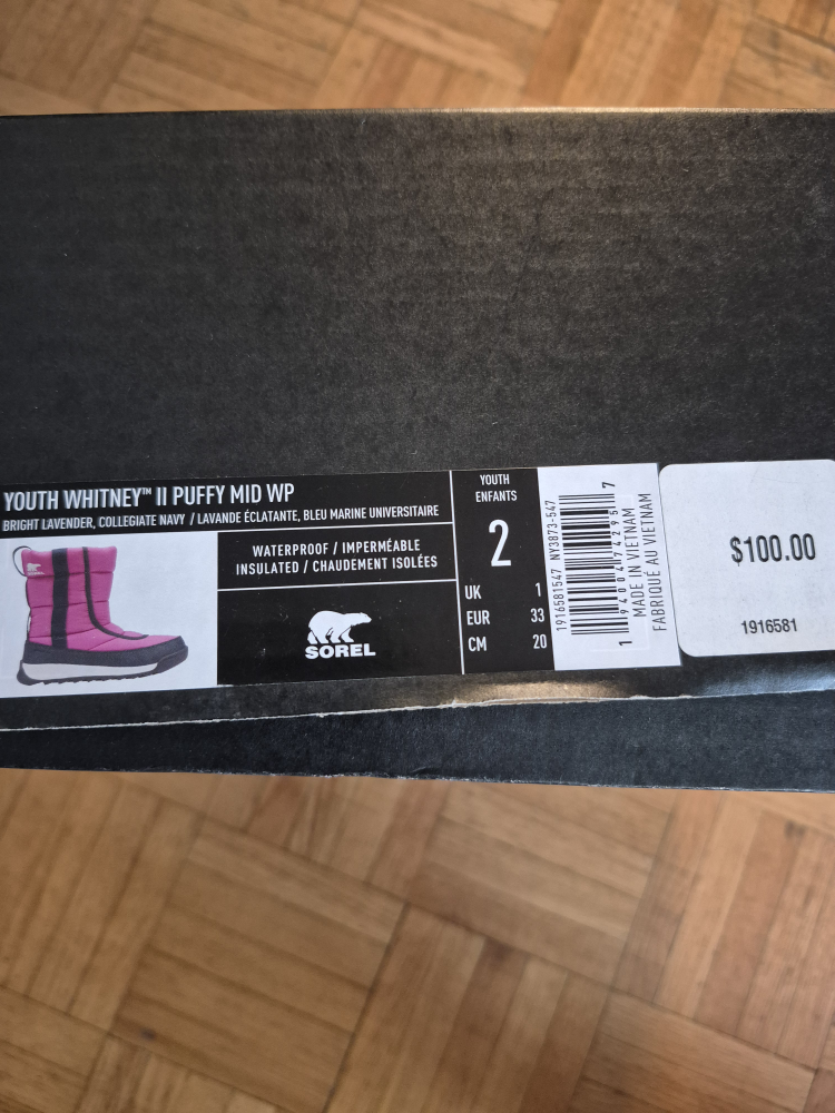 Sorel Youth Whitney II Puffy Mid WP Boots - Size 2 - photo 2