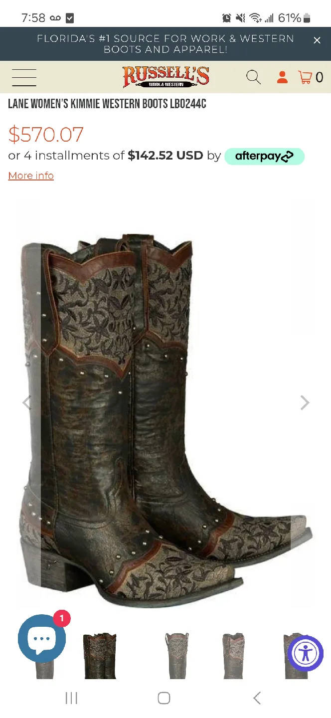 Lane Women's Kimmie Western Boots LB0244C image indicator(5)