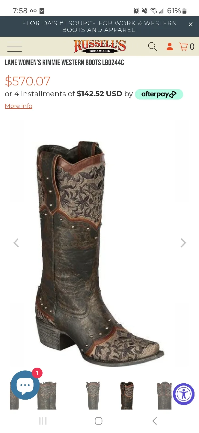 Lane Women's Kimmie Western Boots LB0244C image indicator(6)