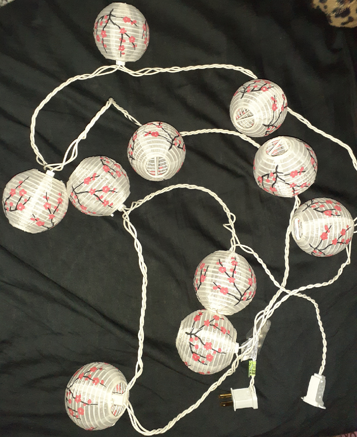 String Lights with Cherry Blossom Design