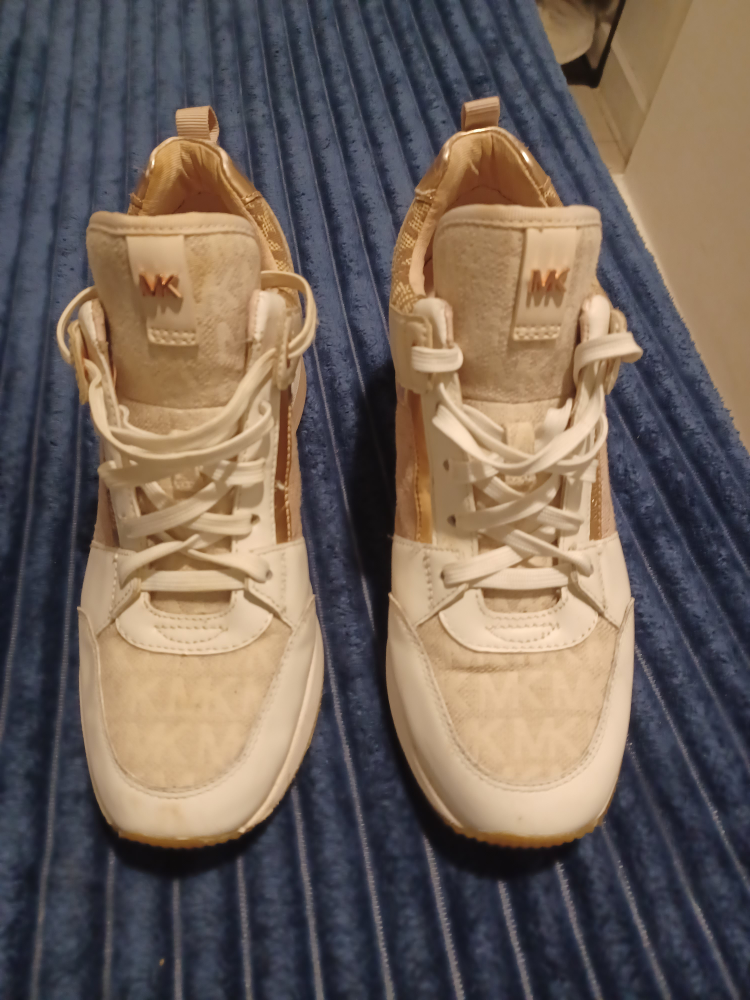 Michael Kors White/Gold Sneakers