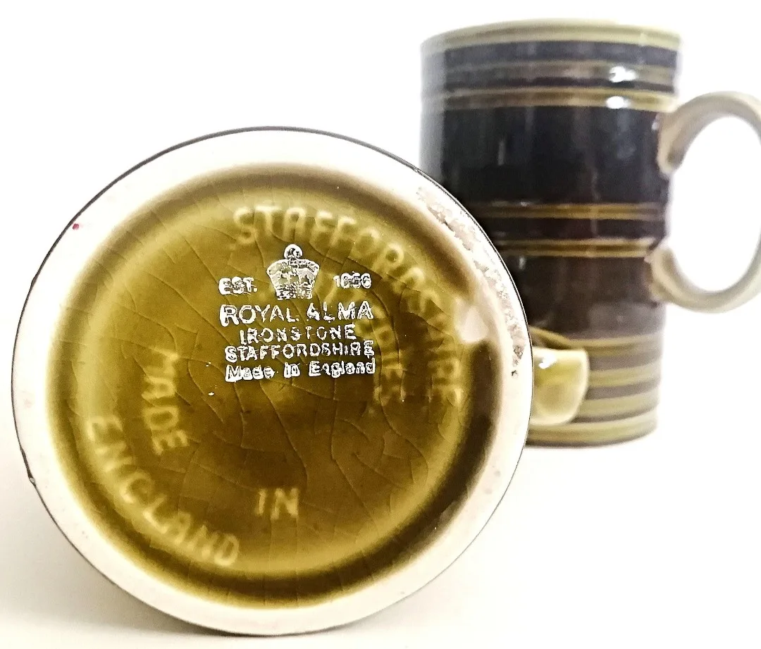 Royal Alma ~ Ironstone Staffordshire ~ Coffee Mugs image indicator(9)