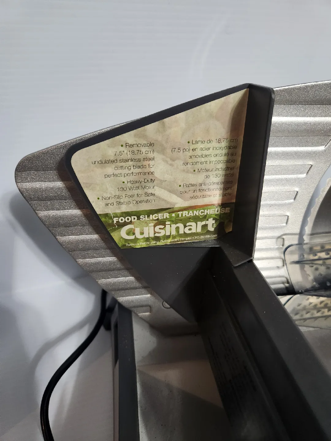 Cuisinart Food Slicer image indicator(2)