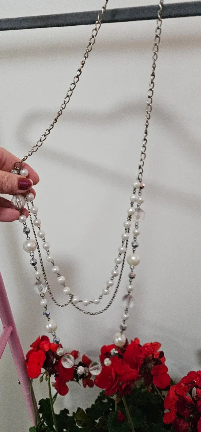 Pearl & Crystal Multi-Strand Necklace image indicator(2)