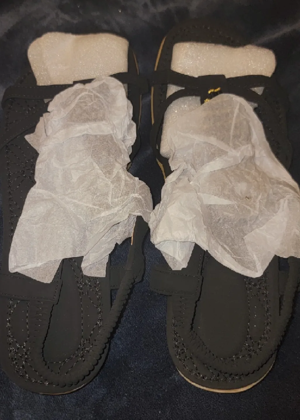 Black Beaded Sandals - Size 42 image indicator(3)