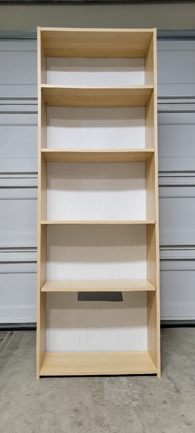 Wooden Bookcase with 5 Shelves