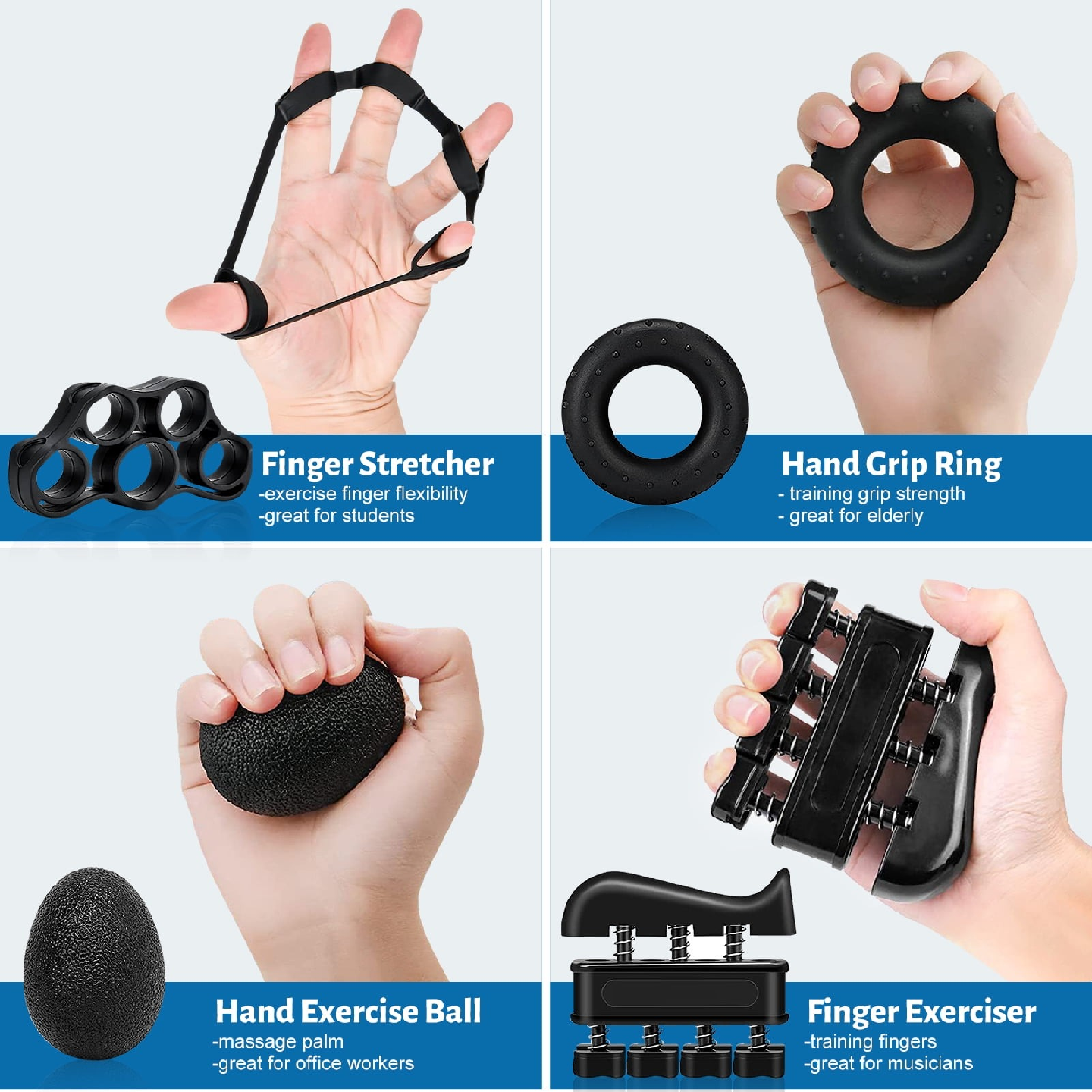 Hand Grip Strengthener 5-in-1, Adjustable Forearm Grip - photo 3