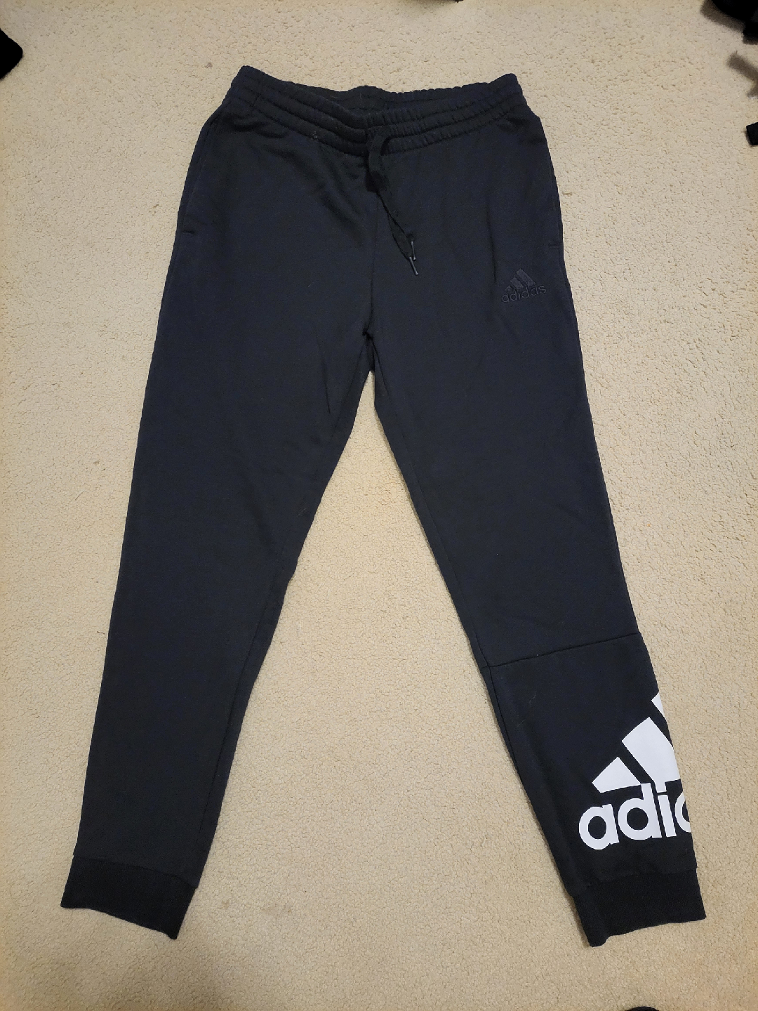 Adidas Black Jogger Pants - Size A/M - photo 2