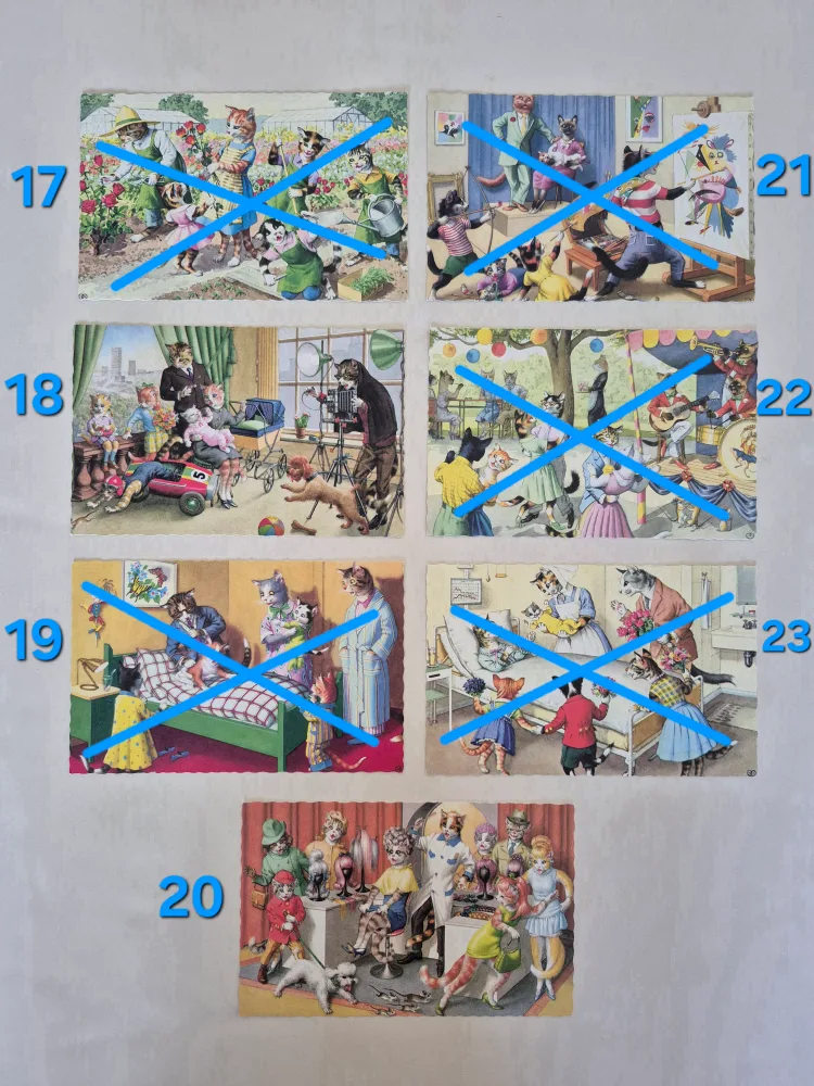 Vintage Cat Postcards from the 1940s-1950s (Alfred Mainzer) image indicator(6)