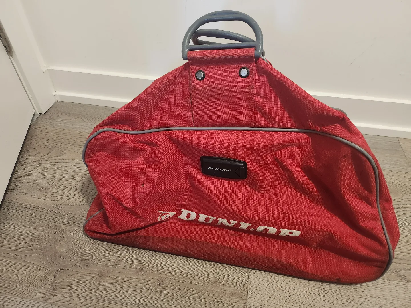 Dunlop Red Rolling Duffle Bag