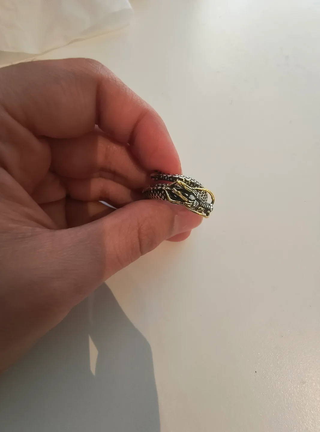 Sterling Silver Dragon Ring - Unisex image indicator(2)