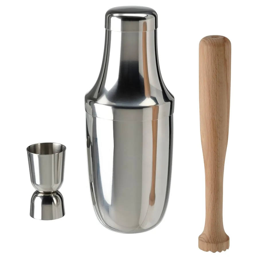 IKEA Cocktail Shaker Set w/Jigger/Muddler, Glasses etc. thumbnail