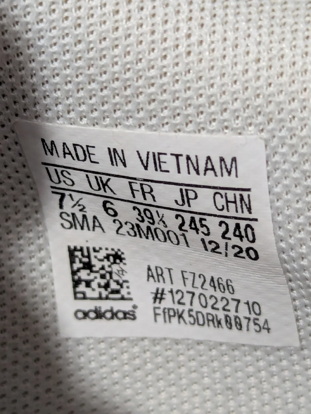 Adidas shoes white pink US 7.5 sneaker women's 8.5 image indicator(3)