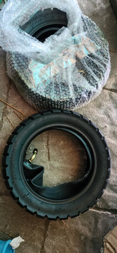 255x80 Zerone Scooter Tire + Inner Tube - New thumbnail