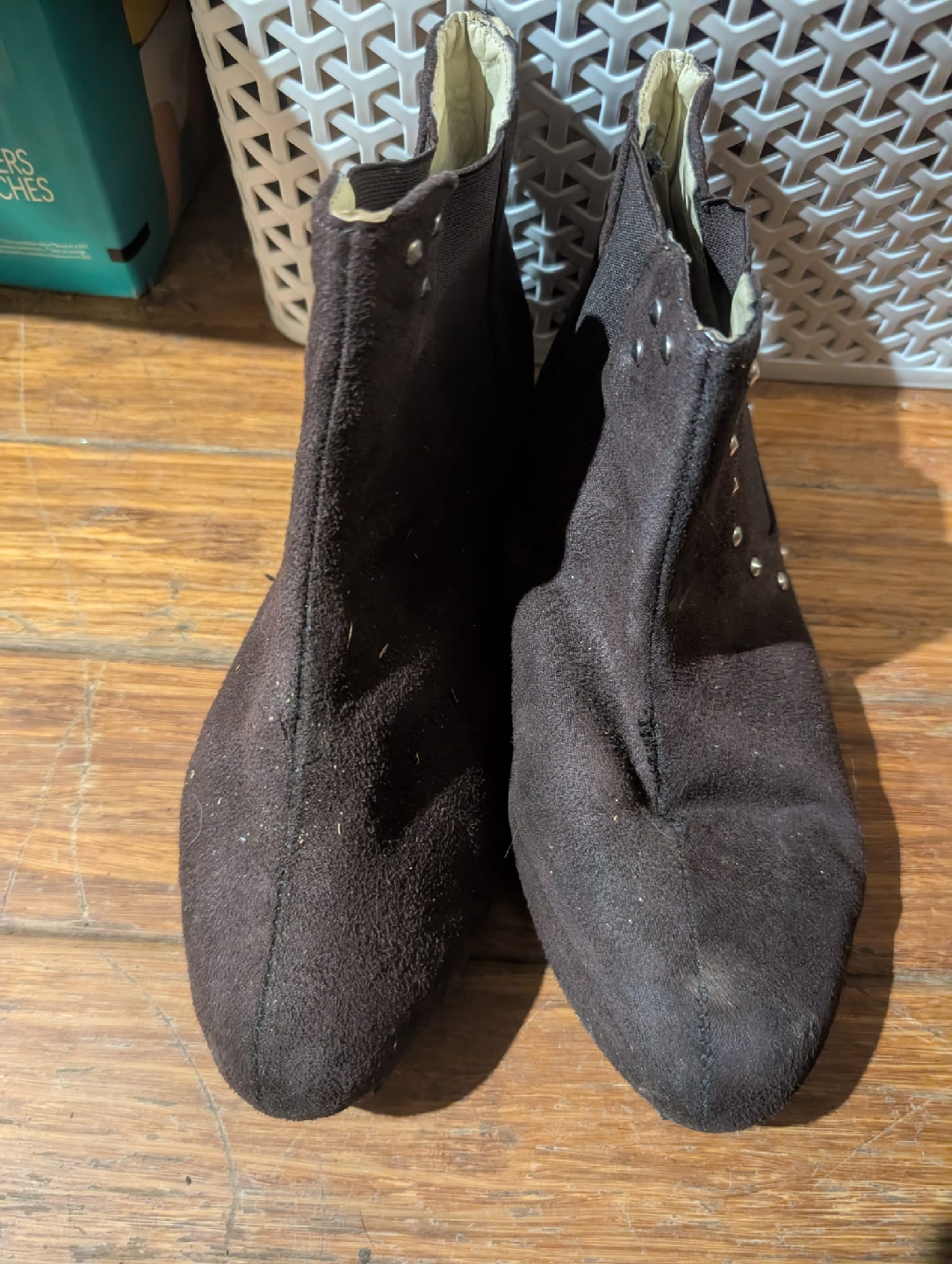Brown Ankle Boots with Studs - photo 2