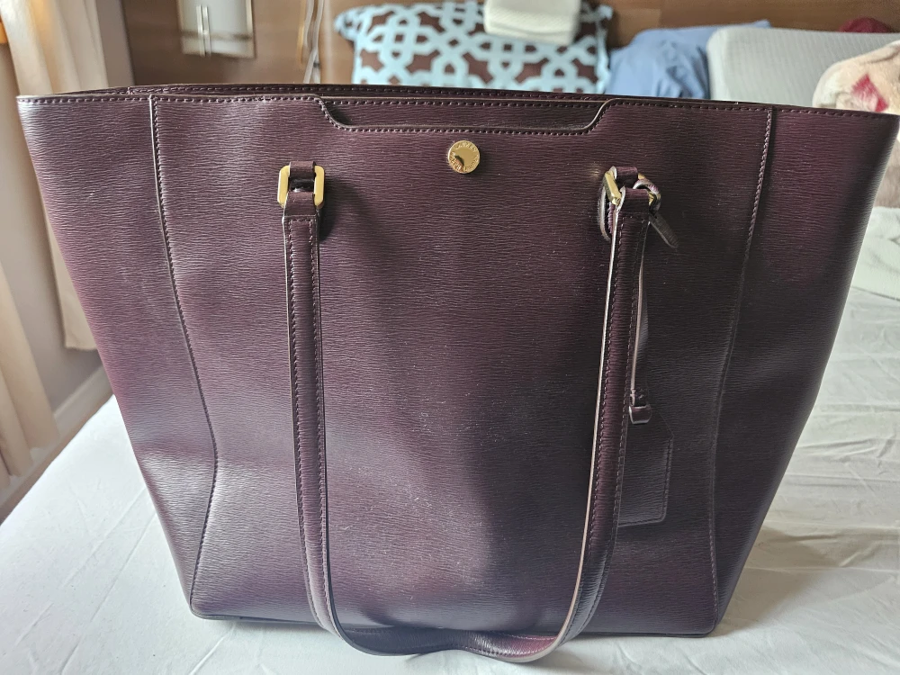 Ralph Lauren Purple Leather Tote Bag - photo 5