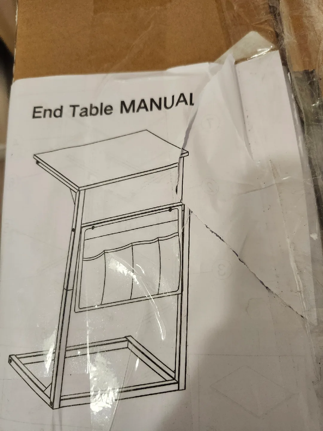 Rustic Brown End Table with Magazine Holder image indicator(5)