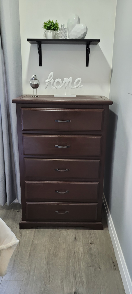 Queen beed Brown two Nightstand and Dresser Set - photo 3