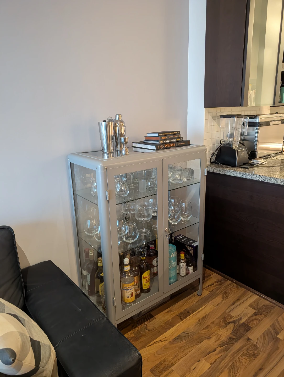 Metal and Glass Display/Liquor Cabinet - photo 2