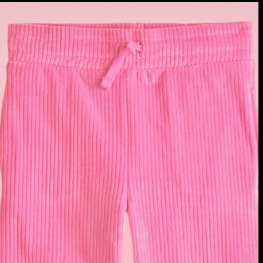 🤎  NWT Girls 6X Athleisure Ribbed Straight  Leg Pants image indicator(2)