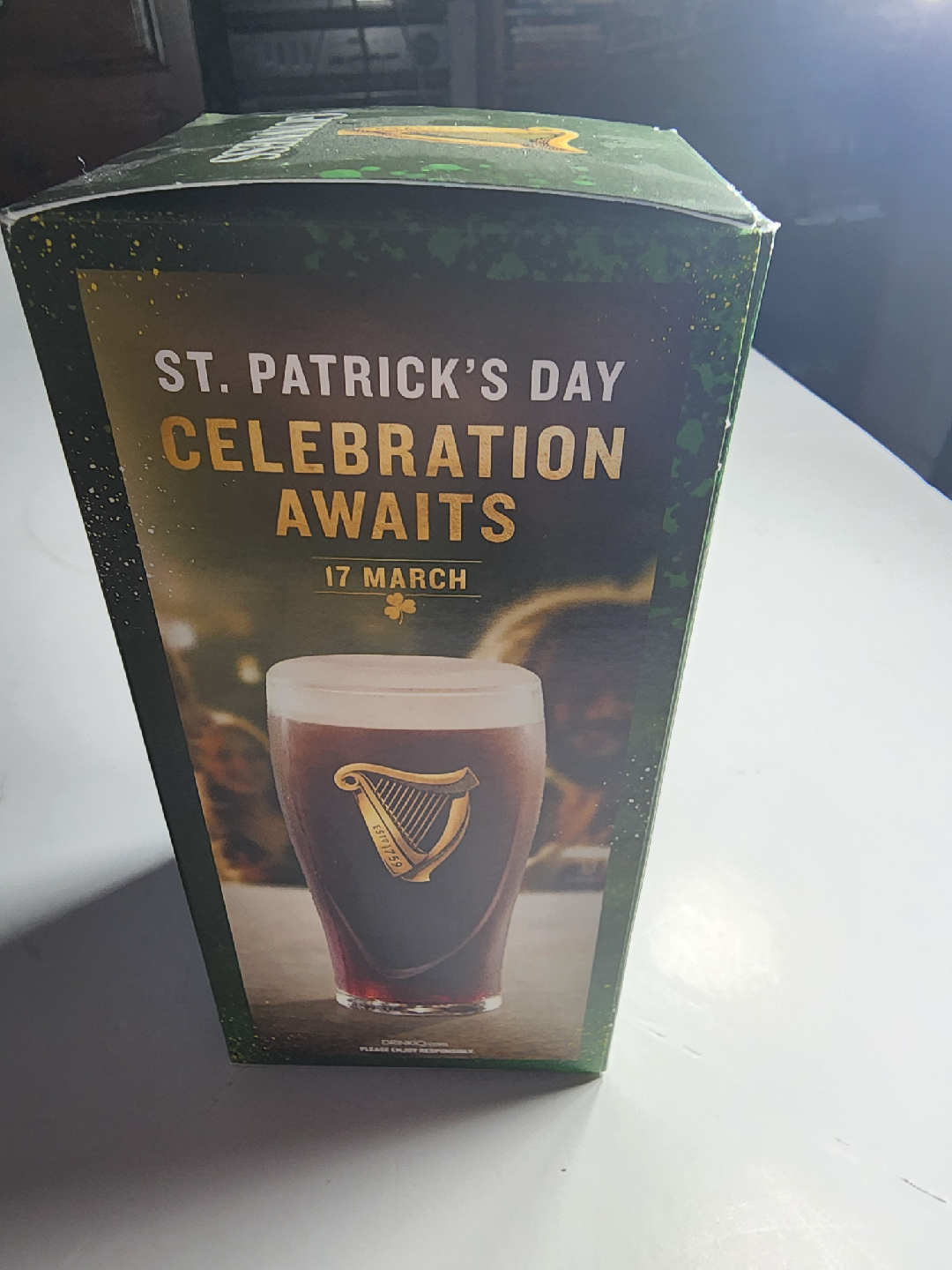 Guinness St. Patrick's Day Bonus Glass - New in Box! - photo 4