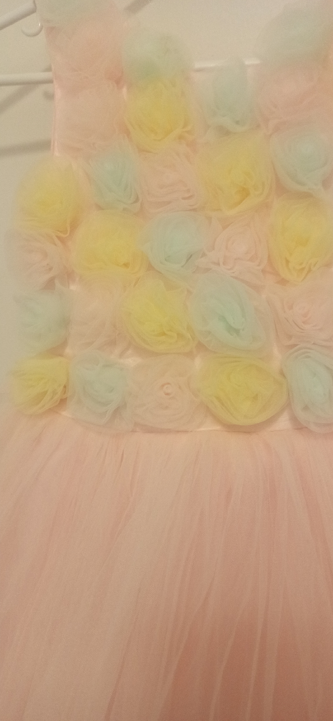 Pastel Pink & Yellow Flower Girl Dress.5-7yrs - photo 2