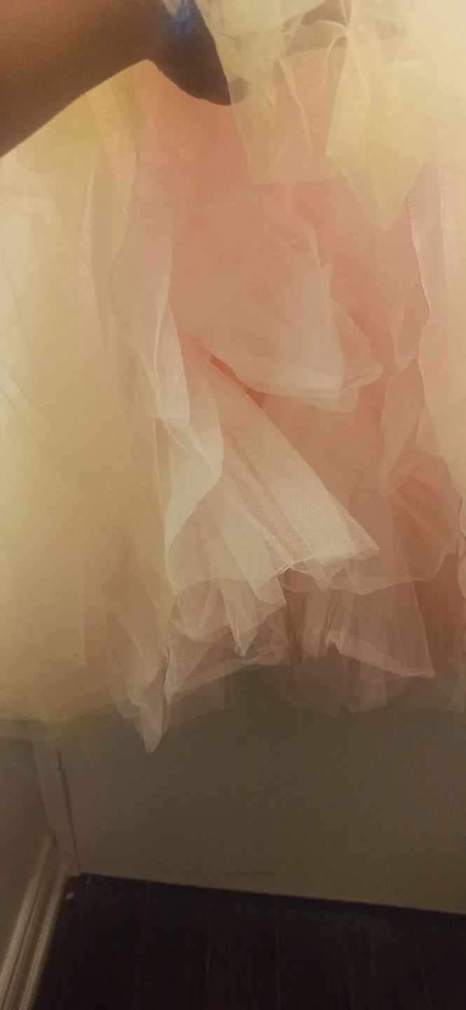 Pastel Pink & Yellow Flower Girl Dress.5-7yrs image indicator(7)